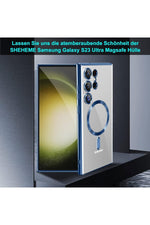 Load image into Gallery viewer, Samsung Galaxy S24 Ultra Uyumlu Kılıf 3D Kamera Lens Korumalı Magsafe Kenarı Renkli Şeffaf Kapak