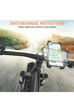 Load image into Gallery viewer, Ayarlanabilir 360° Dönebilen Gidon Aparatlı Telefon Tutucu – Bisiklet/Motosiklet/ATV/Scooter Uyumlu