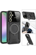 Load image into Gallery viewer, Samsung Galaxy S24 Fe Uyumlu Kılıf Magsafe Standlı Kamera Lens Korumalı Dayanıklı Renkli Tank Kapak