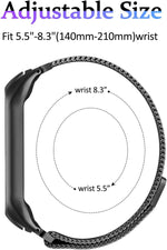 Load image into Gallery viewer, Xiaomi Mi Band 8 Uyumlu Kordon Ayarlanabilir Mıknatıslı Metal Hasır Manyetik Paslanmaz Kordon