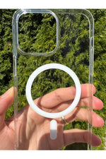 Load image into Gallery viewer, iPhone 14 Pro Max Uyumlu Kılıf Sert Sararmaz Magsafe Kamera Kenarı Koruyucu Dayanıklı Kapak