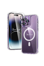 Load image into Gallery viewer, iPhone 14 Pro Max Uyumlu Kılıf Kamera Koruma Camı Ekran Koruyucu Şeffaf Magsafe Temperli Cam Koruma