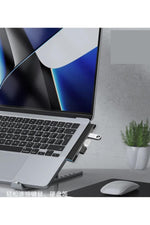 Load image into Gallery viewer, iPad/iPhone/Macbook Uyumlu Type-C To 4x USB 3.0 ve 2.0 Çevirici Dönüştürücü Çoğaltıcı Metal Dayanklı