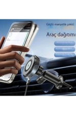 Load image into Gallery viewer, iPhone 11-12-13-14-15-16-17 Pro Max Uyumlu 15W Magsafe Hızlı Şarj Araç içi Telefon Tutucu Kablosuz