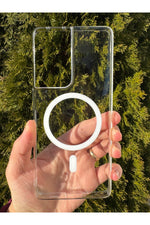 Load image into Gallery viewer, Samsung Galaxy S21 Ultra Uyumlu Kılıf İnce Sert Sararmaz Magsafe Kamera Kenar Koruyucu Dayanklı Kapk