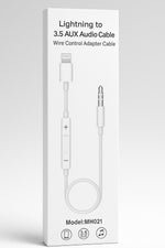 Load image into Gallery viewer, iPhone 7/8/Xs Max/11/12/13/14/Pro Max/Plus Uyumlu Kontrol Kumandalı Lightning To 3.5mm Jack Aux Ses