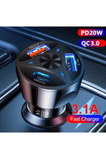 Load image into Gallery viewer, iPhone 7/8/8Plus/X/Xs/XsMax/11/12/13/14 Pro Max Uyumlu 55W PD Q.C 3.0 Hızlı Araç Şarj Adaptör