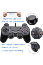 Load image into Gallery viewer, PS3/PC/Windows 11/10/8/7 Roblox/Steam/RetroPie Uyumlu DoubleShock Oyun Kol USB Tak Çalıştır Joystick