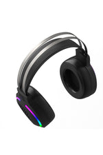 Load image into Gallery viewer, Kulaküstü Oyuncu Kulaklık RGB Led Işıklı Gaming Ayarlanabilir USB 3.5mm Jack Mikrofonlu PC/PS/X-Box