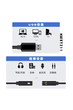 Load image into Gallery viewer, USB To 3.5mm Jack Çevirici USB To Kulaklık ve Mikrofon Çevirici Ses Kartlı Notebook PC Dönüştürücü