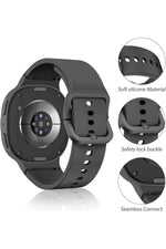 Load image into Gallery viewer, Samsung Galaxy Watch 8 40mm/44mm/Classic 46mm Uyumlu Kordon Liquid Same Leke Tutmayan Silikon Kordon
