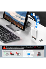 Load image into Gallery viewer, 17/16/15/Pro Max/Plus/Mini/iPad/MacBook Pro/Air Samsung Uyumlu Type-C To SD/Micro SD/TF Kart Okuyucu
