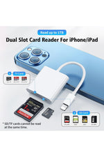 Load image into Gallery viewer, İphone 14/13/12/11/8/7/6/mini/plus/pro/max Uyumlu Lightning To Sd/micro Sd/tf Kart Okuyucu Çevirici