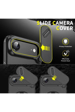 Load image into Gallery viewer, iPhone 17 Air Uyumlu Kılıf Kamera Korumalı Sürgülü 360 Dönebilen Magsafe Stand Renkli Tank Kapak