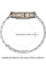 Load image into Gallery viewer, Apple Watch 9 8 7 6 5 4 3 2 Se 42mm/44mm/45mm/49mm Uyumlu Kordon Ayarlanablir Parlak Metal Paslanmaz