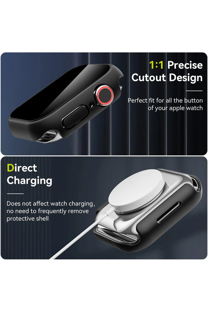 Apple Watch 40mm Uyumlu Kılıf Ekran ve Kasa Koruma Hayalet/Privacy Gizlilik Özellikli Kasa Koruyucu