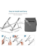 Load image into Gallery viewer, Kademeli Ayarlanabilir Metal Laptop Standı Macbook/notebook Katlanabilir Hafif Kaymaz Tablet Tutucu