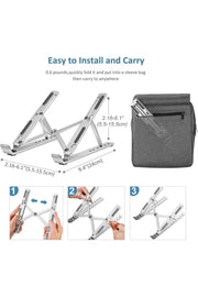 Kademeli Ayarlanabilir Metal Laptop Standı Macbook/notebook Katlanabilir Hafif Kaymaz Tablet Tutucu