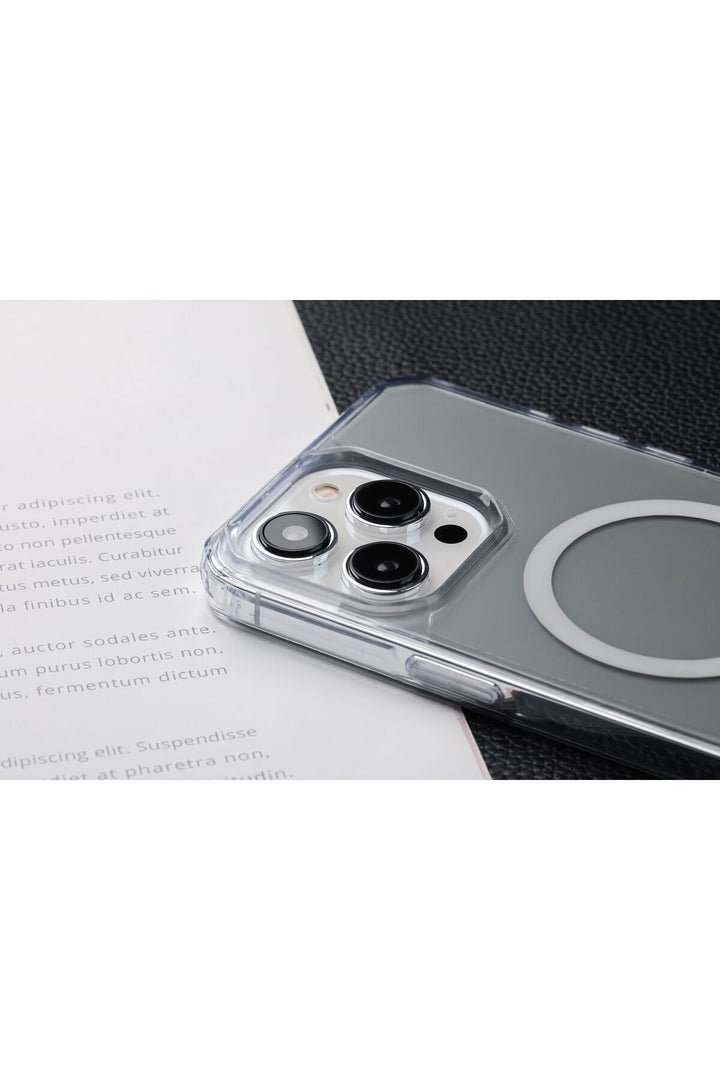iPhone 16 Uyumlu Kılıf Buzlu Mat Sararmaz Magsafe Kablosuz Şarj Destekli Hoparlör Filtreli