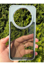 Load image into Gallery viewer, Tecno Spark 30C Uyumlu Kılıf Siyah Transparan Şeffaf Kamera Çevresi Metal Koruyucu Silikon Kapak