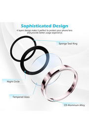 İphone 15/iphone 15 Plus Uyumlu Kamera Lens Koruyucu Dayanıkl Renkli Metal Temperli Cam Koruma