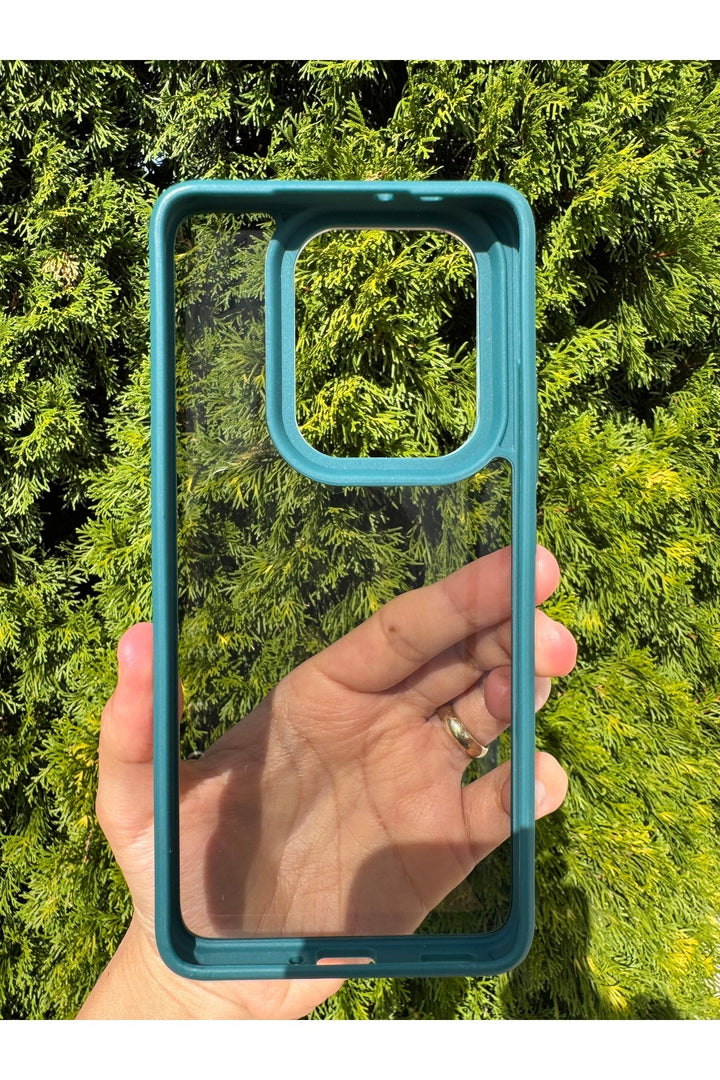 Xiaomi Mi 14T Pro Uyumlu Kılıf Siyah Transparan Şeffaf Kamera Çevresi Metal Koruyucu Silikon Kapak