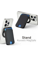 Load image into Gallery viewer, iPhone 12/13 Mini/14/15 Plus/16/17 Pro Max Uyumlu Magsafe Kartlık 3 Kart Kapasiteli Stand Olabilir