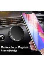 Load image into Gallery viewer, Çok Amaçlı Mıknatıslı Telefon Tutucu Araç İçi Masaüstü Duvar Tipi Kenarları Metal Mini Manyetik