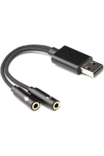 Load image into Gallery viewer, USB To 3.5mm Jack Çevirici USB To Kulaklık ve Mikrofon Çevirici Ses Kartlı Notebook PC Dönüştürücü