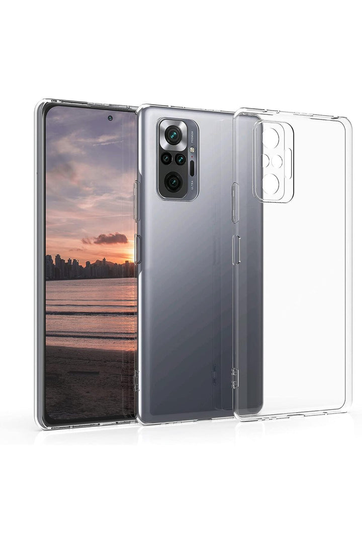 Xiaomi Redmi Note 10 Pro Uyumlu Kılıf 3D Kamera Korumalı Darbe Önleyici Şeffaf Esnek Silikon Kapak