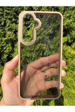 Load image into Gallery viewer, Samsung Galaxy A56/A36 Uyumlu Kılıf Siyah Transparan Şeffaf Kamera Çevresi Metal Koruyucu Silikon