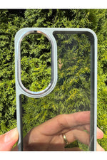 Load image into Gallery viewer, Samsung Galaxy S24 Fe Uyumlu Kılıf Siyah Transparan Şeffaf Kamera Çevresi Metal Koruyucu Silikon