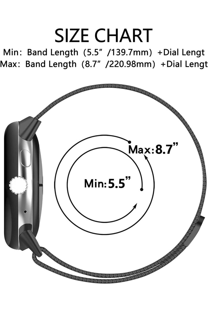 Xiaomi Mi Band 7 Pro Uyumlu Kordon Ayarlanabilir Mıknatıslı Metal Hasır Manyetik Paslanmaz Kordon