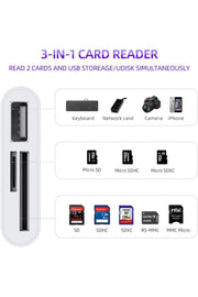İpad/macbook/iphone 15/16 Plus/17 Pro Max Uyumlu Type-c To Usb/micro Sd/sd Card Çevirici Dönüştürücü