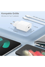 Load image into Gallery viewer, Samsung Galaxy S21/S22/S23/24/S24 Plus/S24 Ultra Uyumlu Hızlı Şarj 25W USB-C Type-C PD Şarj Cihazı