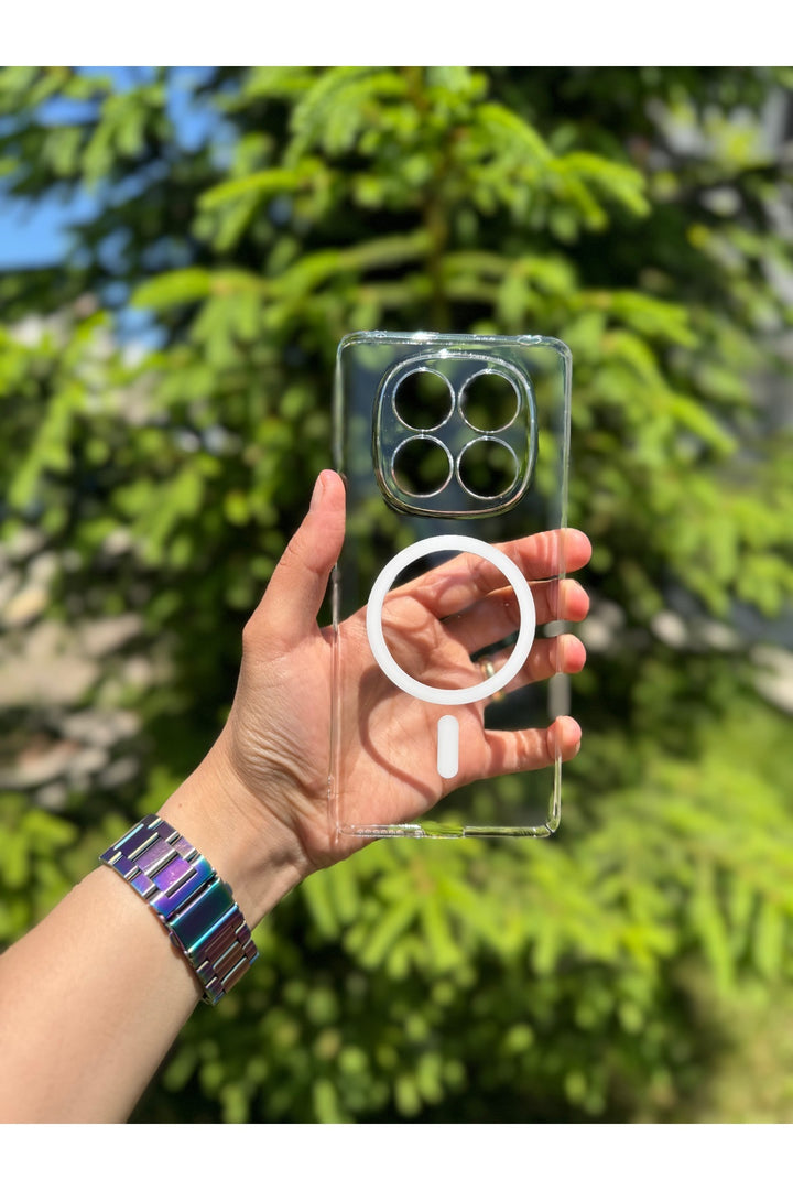 Xiaomi Redmi Note 14 Pro Uyumlu Kılıf Sert Sararmaz Magsafe Kamera Korumalı Koruyucu Dayanıklı Kapak