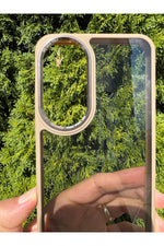 Load image into Gallery viewer, Samsung Galaxy S24 Fe Uyumlu Kılıf Siyah Transparan Şeffaf Kamera Çevresi Metal Koruyucu Silikon