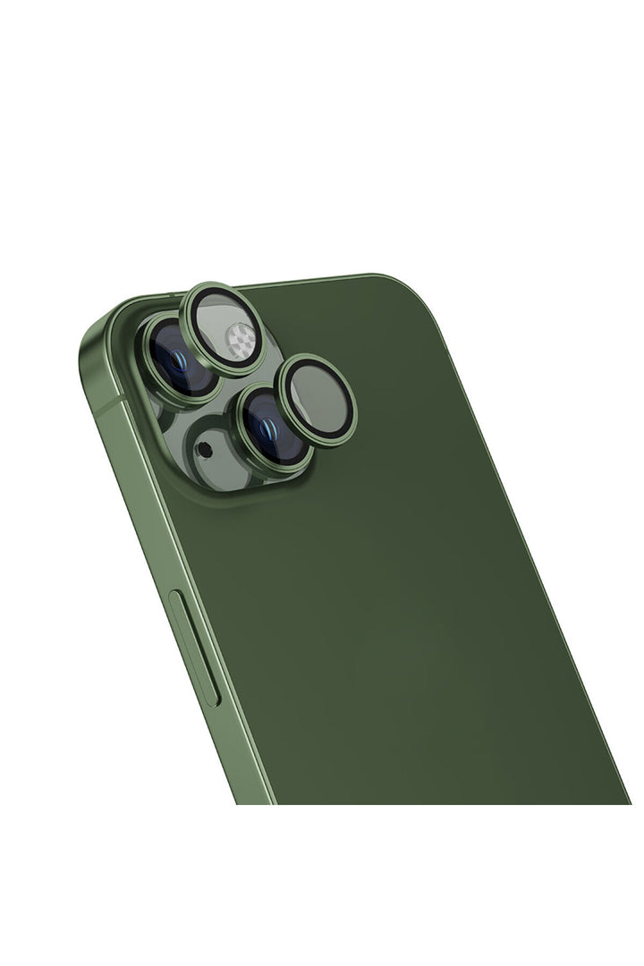iPhone 15 Uyumlu Kamera Lens Koruyucu Dayanıkl Renkli Metal Temperli Cam Kamera Lens Koruma