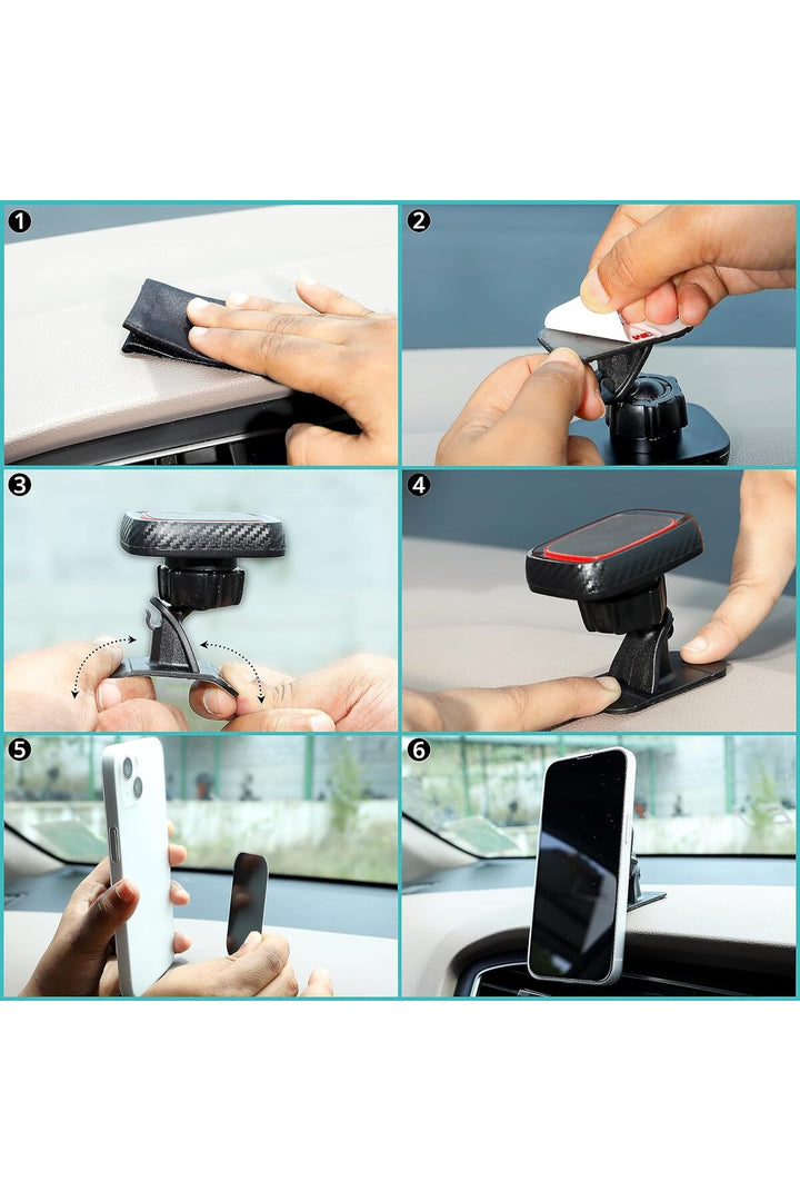 Tüm Cihazlara Uyumlu Mıknatıslı Araç içi Telefon Tutucu Torpido ve Düz Zemine Yapışabilen Tutucu