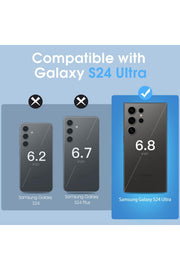 Samsung Galaxy S24 Ultra Uyumlu Kılıf 3D Kamera Koruma Darbe Önleyici Şeffaf Renksiz Silikon Kapak