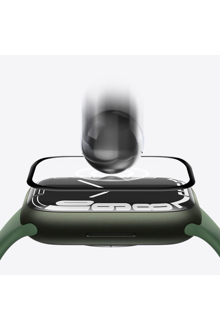 Apple Watch 41mm Uyumlu Ekran Koruyucu Kırılmaya ve Darbelere Karşı Dayanıklı Esnek Nano Tam Koruma