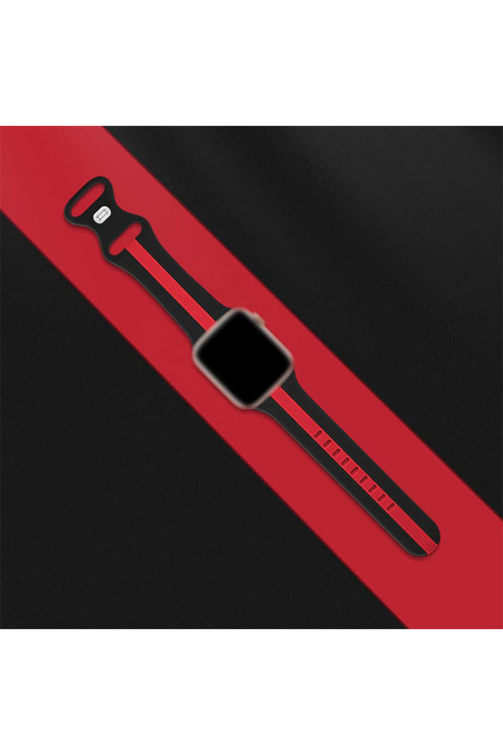 Apple Watch 9 8 7 6 5 4 3 Se 42mm/44mm/45mm/49mm Uyumlu Kordon Ayarlanabilir Renkli Çizgili Silikon