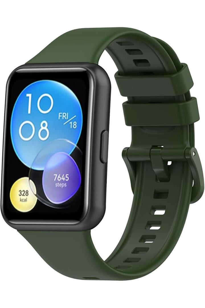 Huawei Watch Fit2 Uyumlu Kordon Liquid Silikon Ayarlanabilir Renkli Lansman Kordon
