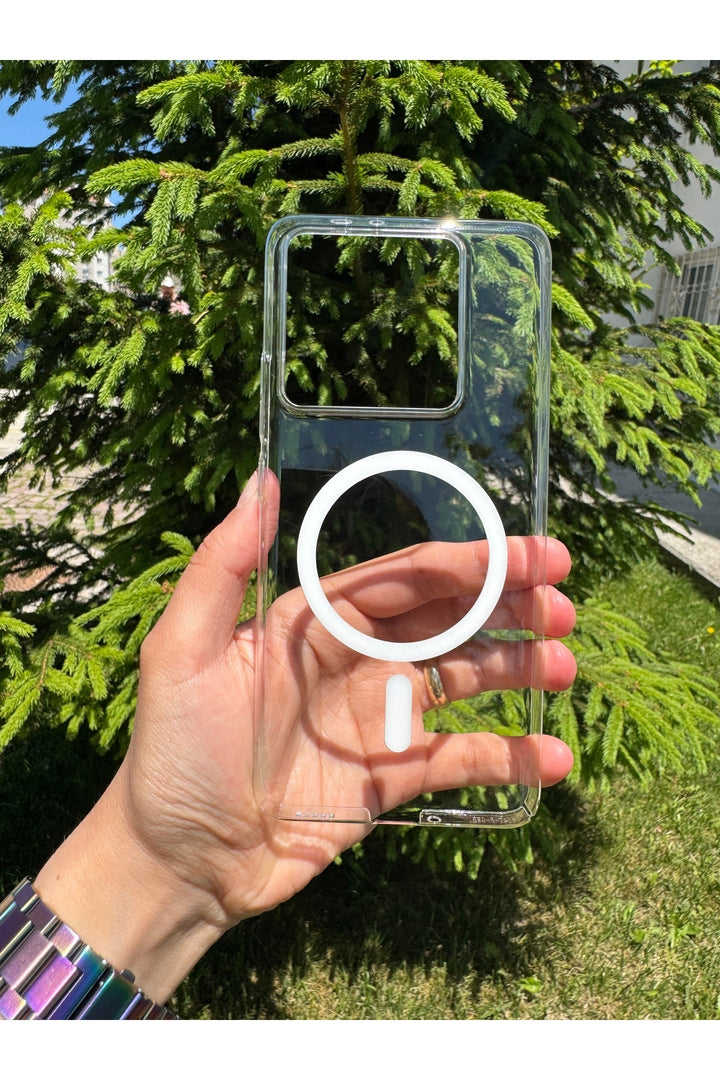 Xiaomi Mi 14T Pro Uyumlu Kılıf Sert Sararmaz Magsafe Kamera Korumalı Koruyucu Dayanıklı Kapak