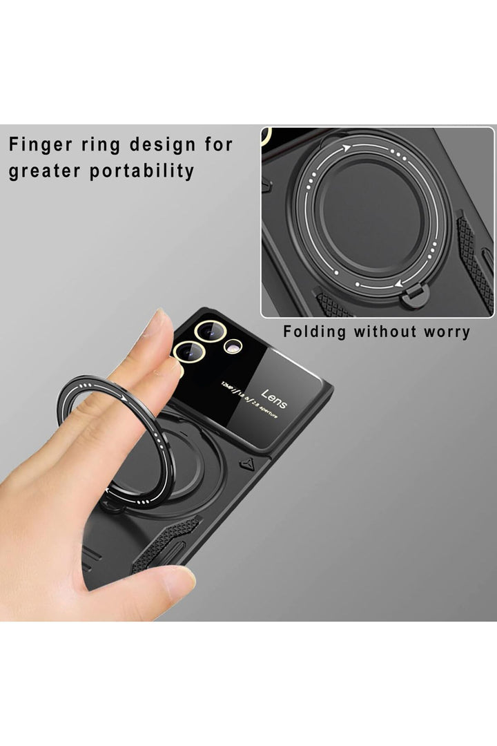 Samsung Galaxy S25 Plus/S24 Plus Uyumlu Kılıf Magsafe Standlı Kamera Lens Korumalı Renkli Tank Kapak