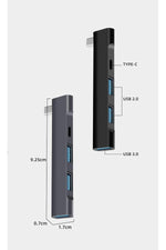 Load image into Gallery viewer, iPad/iPhone/Macbook Uyumlu Type-C To 3x USB 1x Type-C Çevirici Dönüştürücü Çoğaltıcı Metal Dayanıklı