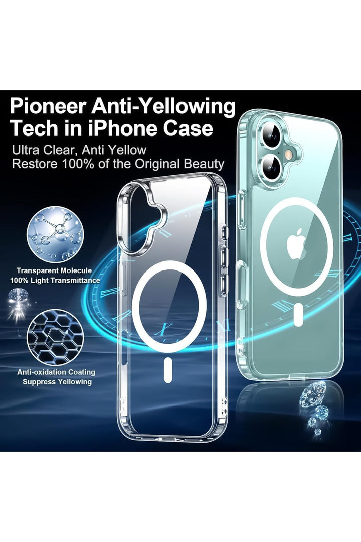 iPhone 16 Uyumlu Kılıf Kamera Koruma Camı Hayalet Ekran Koruyucu Şeffaf Magsafe Privacy Cam