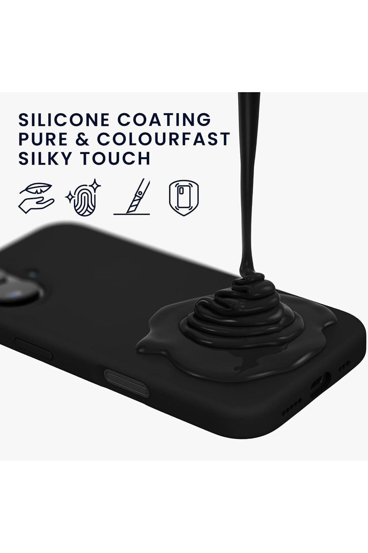 Yüksek Kaliteli iPhone 16 Uyumlu Kılıf Liquid Silikon Renkli Mat Lekelere Dayanıklı Kaymaz