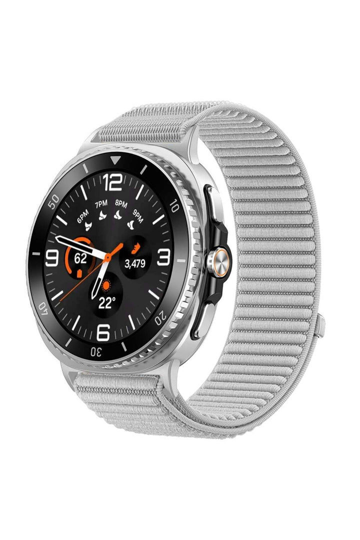 Samsung Galaxy Watch 8 40mm/44mm/Classic 46mm Uyumlu Sport Kumaş Ayarlanabilir Cırt Cırtlı Kordon