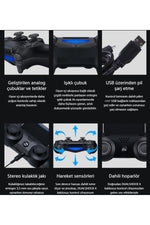 Load image into Gallery viewer, Playstation 4 (PS4) Uyumlu Joystick Kablosuz Oyun Kolu Yüksek Kalite Çift Titreşimli Motor Kumanda